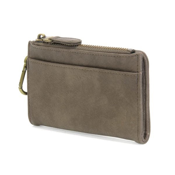 L8213-17-b-600x600-1.jpg Dark Taupe Bobbie Bifold Wallet w Carabiner